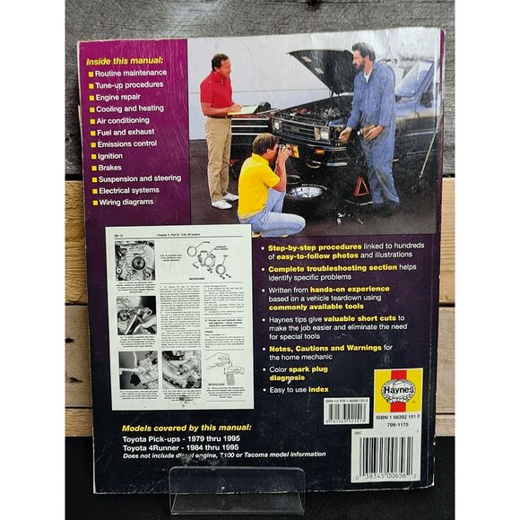 Haynes Toyota Pick-ups 1979-1995 & 4Runner 1984-1995 Repair Manual 92075 - Picture 2 of 2